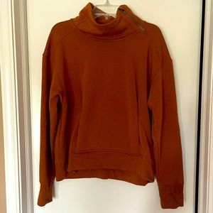 Women’s Cowl Zipper Neck Pullover, Size XL